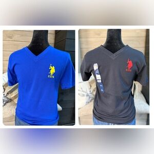 U.S. Polo Assn. Blue and Black Short Sleeve Tees